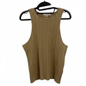 Madewell Shimmer Knit Sweater Tank-Gold
